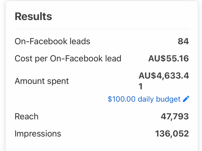 Facebook ads for electricians
