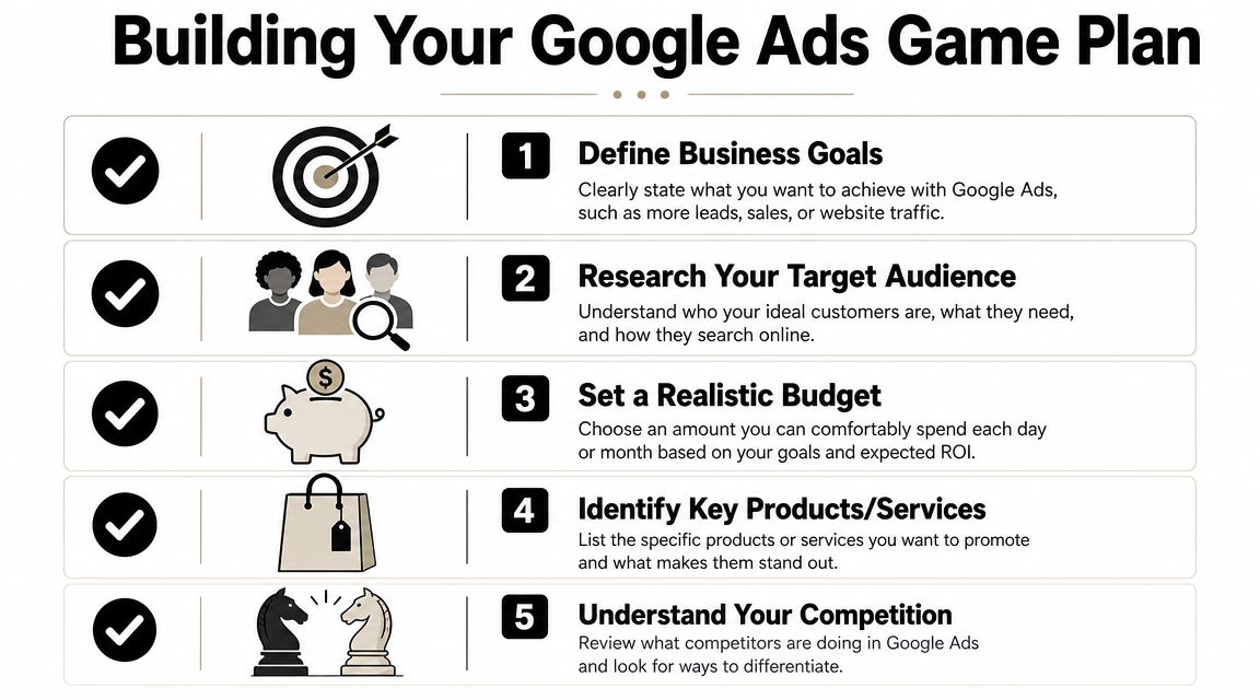 Building Your Google Ads Game Plan Before You Spend a Dollar