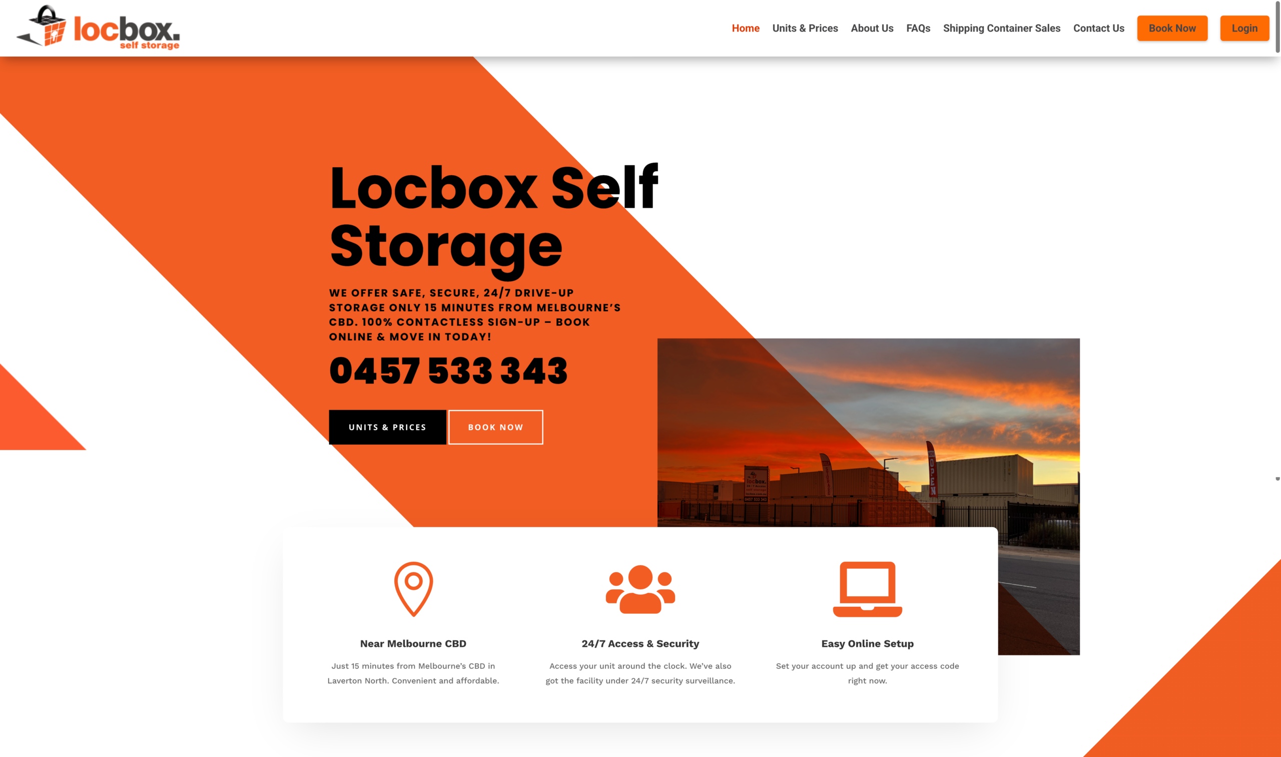 Website before redesign